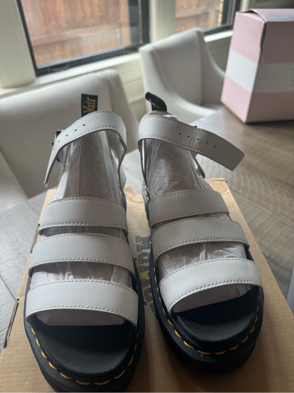 Blair White Strappy Platform Sandals